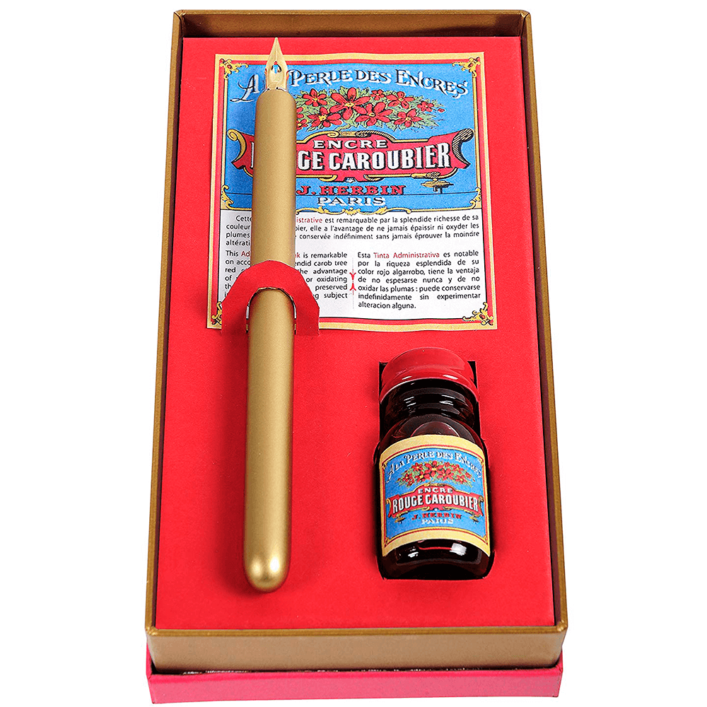 Conjunto de Caligrafia Herbin Vermelho